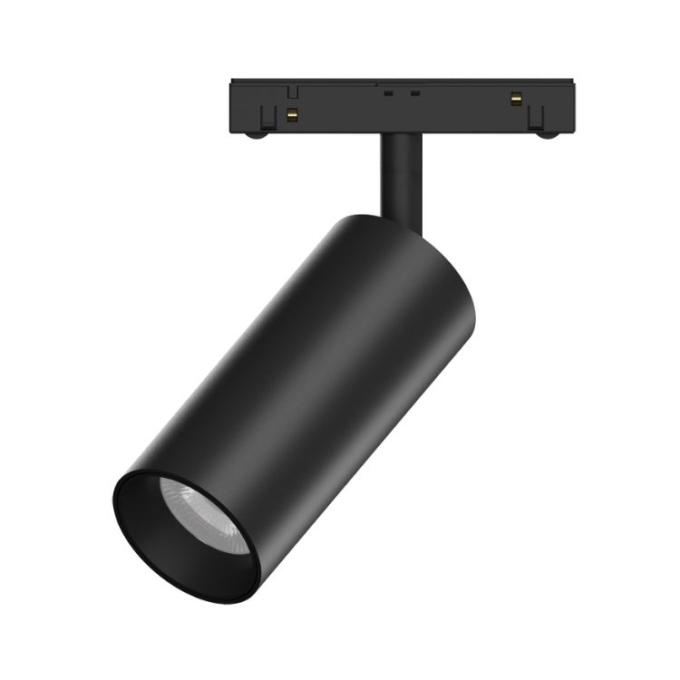 Трековый светодиодный точечный светильник 28W, CRI90, 3000К, угол 24°, IP20, NO DIM, 48B, черный