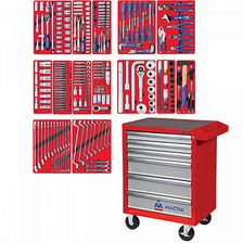 Набор инструментов МАСТАК ПРОФИ в красной тележке, 299 предметов - изображение 4