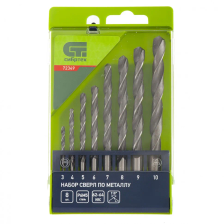 Набор сверл по металлу, 3-10 мм, 8 шт, Р6М5, пластиковый кейс, Сибртех - изображение 2