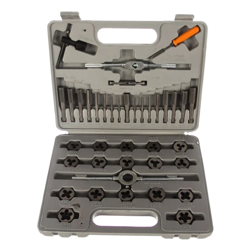 Набор метчиков и плашек М3-М12, плашко-метчикодержатель, 40 шт, пластиковый бокс Sparta