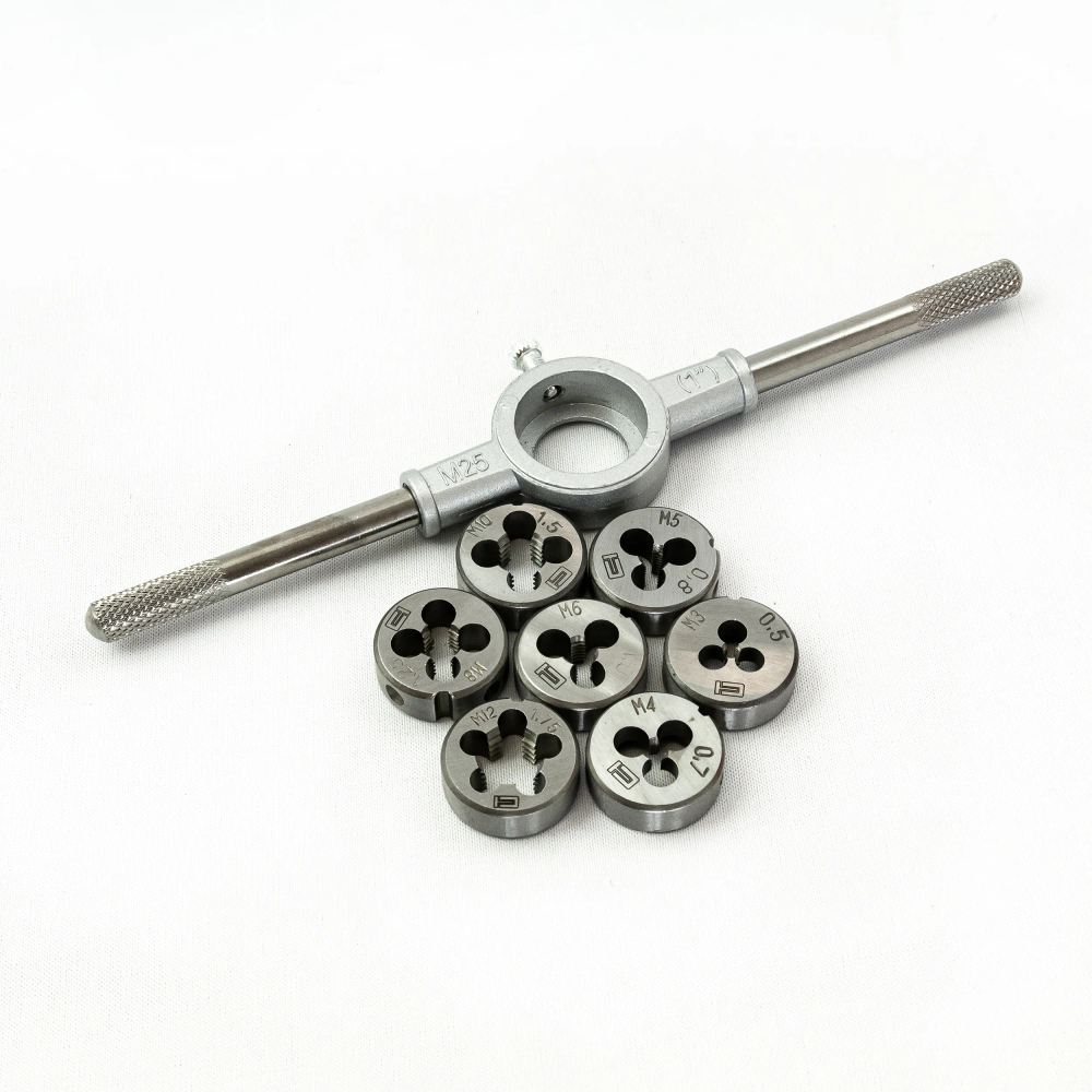 Набор плашек М3-М12, 8 предметов Сибртех - изображение 4