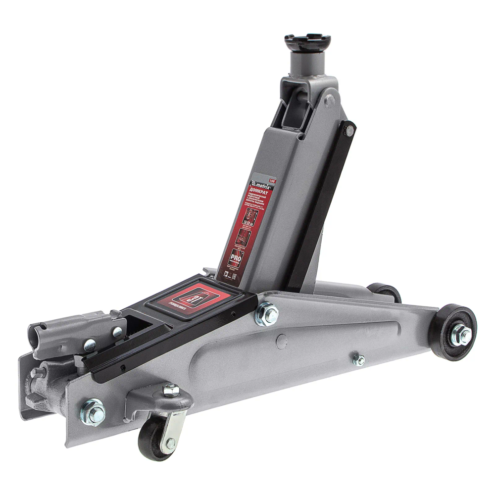 Домкрат гидравлический подкатной, 3 т, высота подъема 150-530 мм Matrix - изображение 4