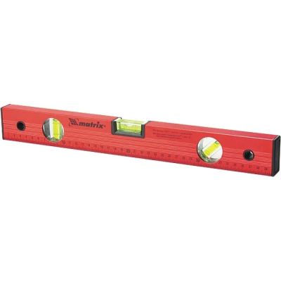 Уровень алюминиевый, усиленный, фрезерованный, 3 глазка, двухкомпонентные рукоятки, 2000 мм Matrix - изображение 7
