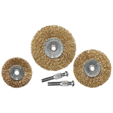 Набор щеток для дрели, 3 шт, 3 плоские, 50-63-75 мм, со шпильками, металлические Matrix - изображение 2