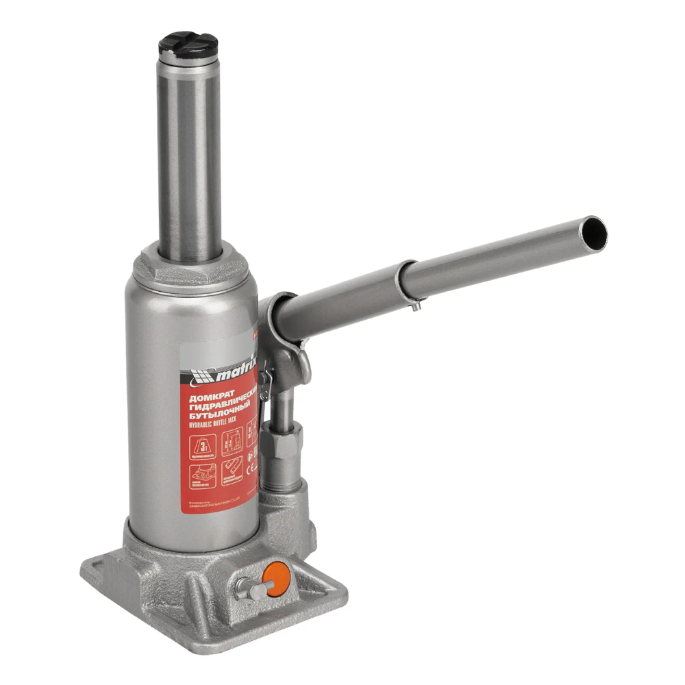 Домкрат гидравлический бутылочный, 3 т, h подъема 178-343 мм Matrix - изображение 2