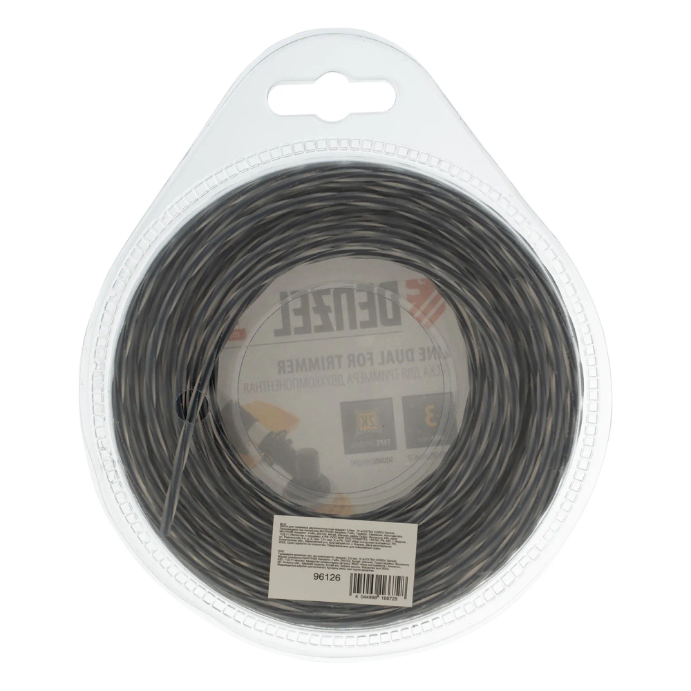 Леска для триммера двухкомпонентная, квадратная 3 мм x 15 м Extra cord - изображение 3