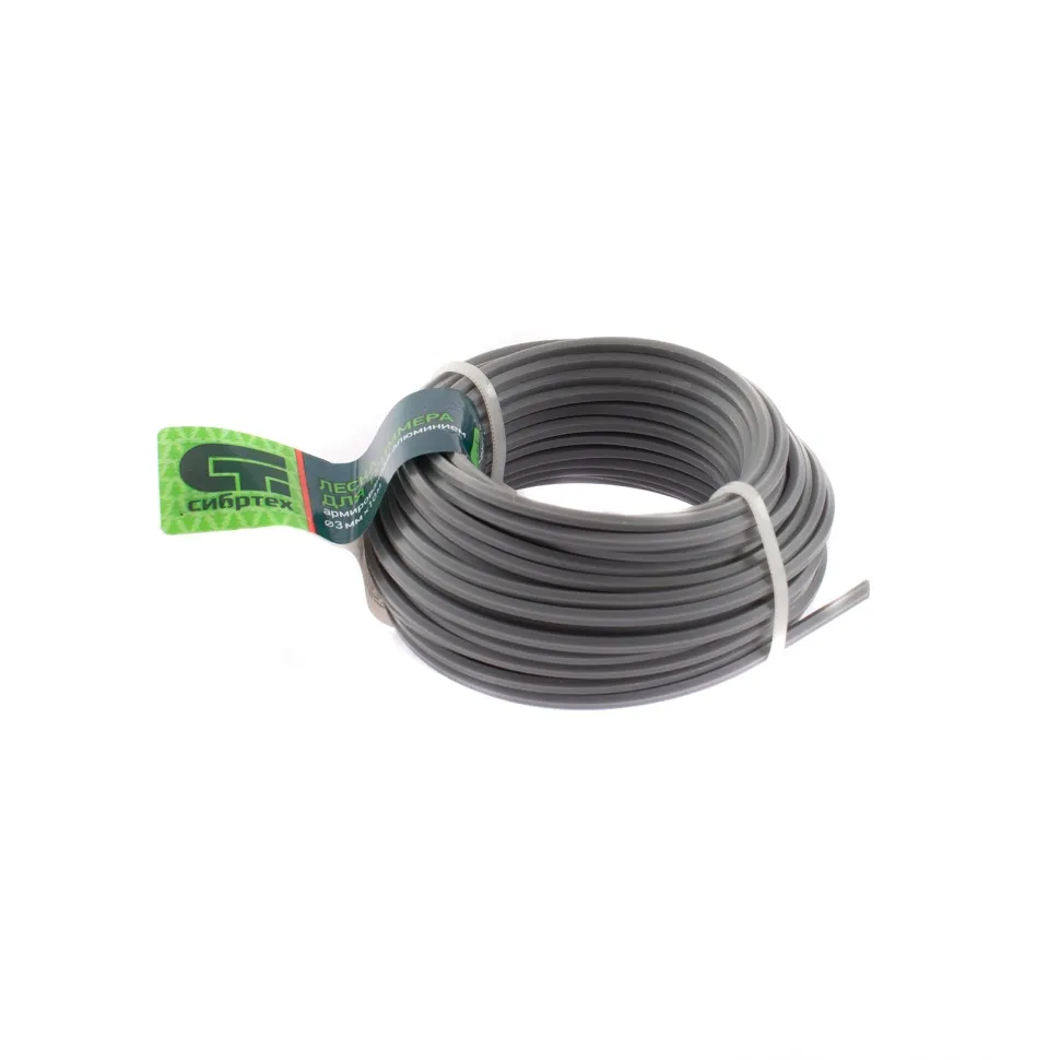Леска для триммера звезда, армированная алюминием, 3.0 ммх10 м, Россия Сибртех - изображение 3