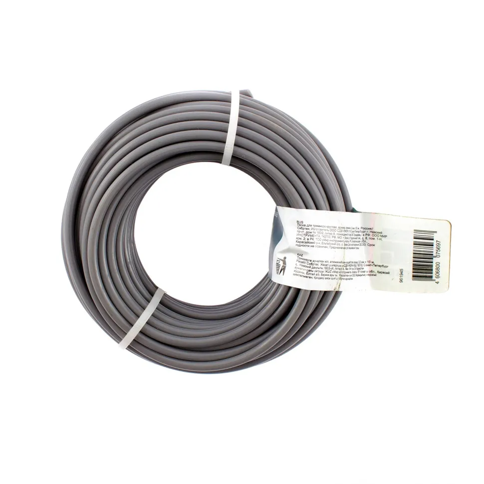 Леска для триммера круглая, армированная алюминием, 3.0 ммх10 м, Россия Сибртех - изображение 2