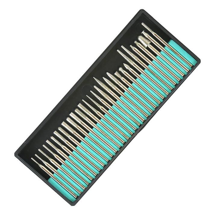 Набор шарошек, 30 шт, хвостовик 3мм, алмазное напыление, Sturm!