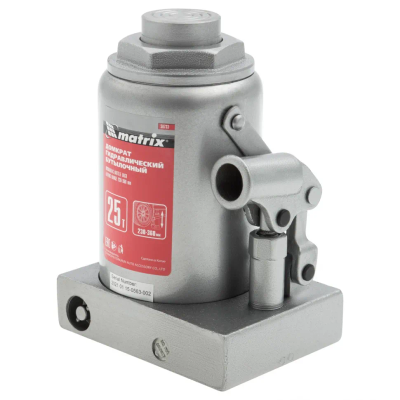 Домкрат гидравлический бутылочный, 30 т, h подъема 244-370 мм Matrix - изображение 8