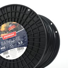 Леска для триммера 3,0мм Patriot Sawline 400м (квадрат, пилообразный профиль, черная) - изображение 6