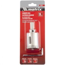 Сверло алмазное по керамограниту, 30х67 мм, трехгранный хвостовик Matrix - изображение 6