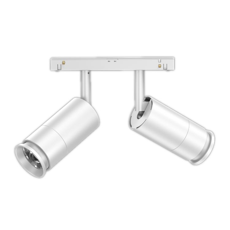 Трековый светодиодный точечный светильник 30W, CRI90, 4000К, угол 15°-50°, IP20, NO DIM, 48B, белый