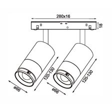 Трековый светодиодный точечный светильник 30W, CRI90, 4000К, угол 15°-50°, IP20, NO DIM, 48B, белый - изображение 4
