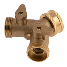 Разветвитель двухканальный, регулируемый, внешняя и внутренняя резьба 3/4, латунный Palisad - изображение 6