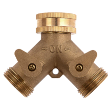 Разветвитель двухканальный, регулируемый, внешняя и внутренняя резьба 3/4, латунный Palisad - изображение 8
