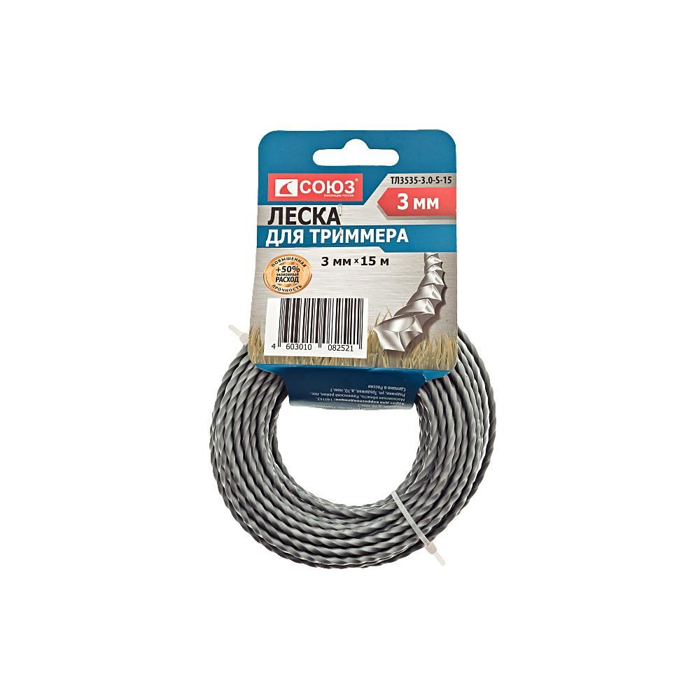 Леска для триммера СОЮЗ ТЛ3535-2.4-S-15