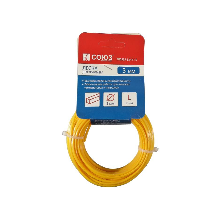 Леска для триммера  СОЮЗ ТЛ3535-3.0-4-15