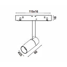Трековый светодиодный точечный светильник 3W, CRI90, 4000К, угол 15°, IP20, NO DIM, 48B, белый - изображение 4
