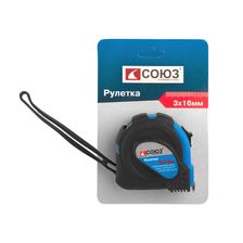 Рулетка 3x16мм, обрезиненная, магнит на зацепе, СОЮЗ - изображение 7