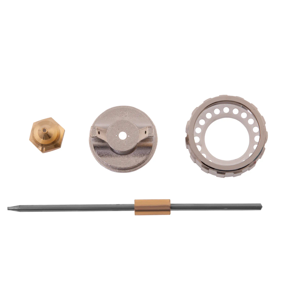 Ремкомплект для краскораспылителя 4 предмета: сопло 1.8 мм + игла + форсунка + зажим сопло Matrix