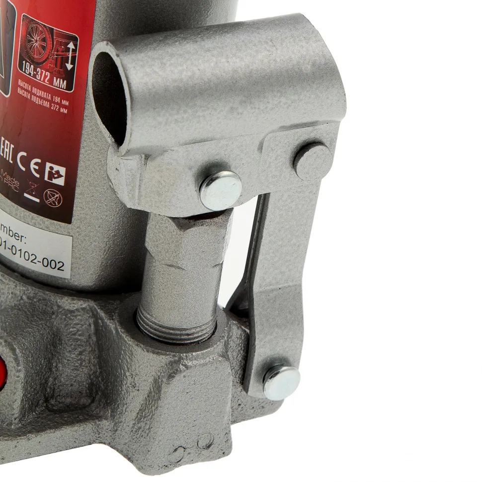 Домкрат гидравлический бутылочный, 4 т, высота подъема 194-372 мм, в пластиковый кейсе Matrix - изображение 9