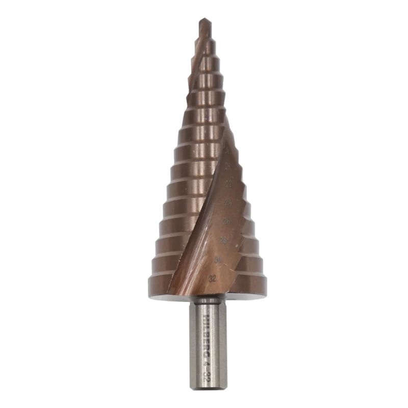 Сверло ступенчатое по металлу 4-32мм (15ступ) Hilberg (Р6М5) HSS-COBALT, ST0432