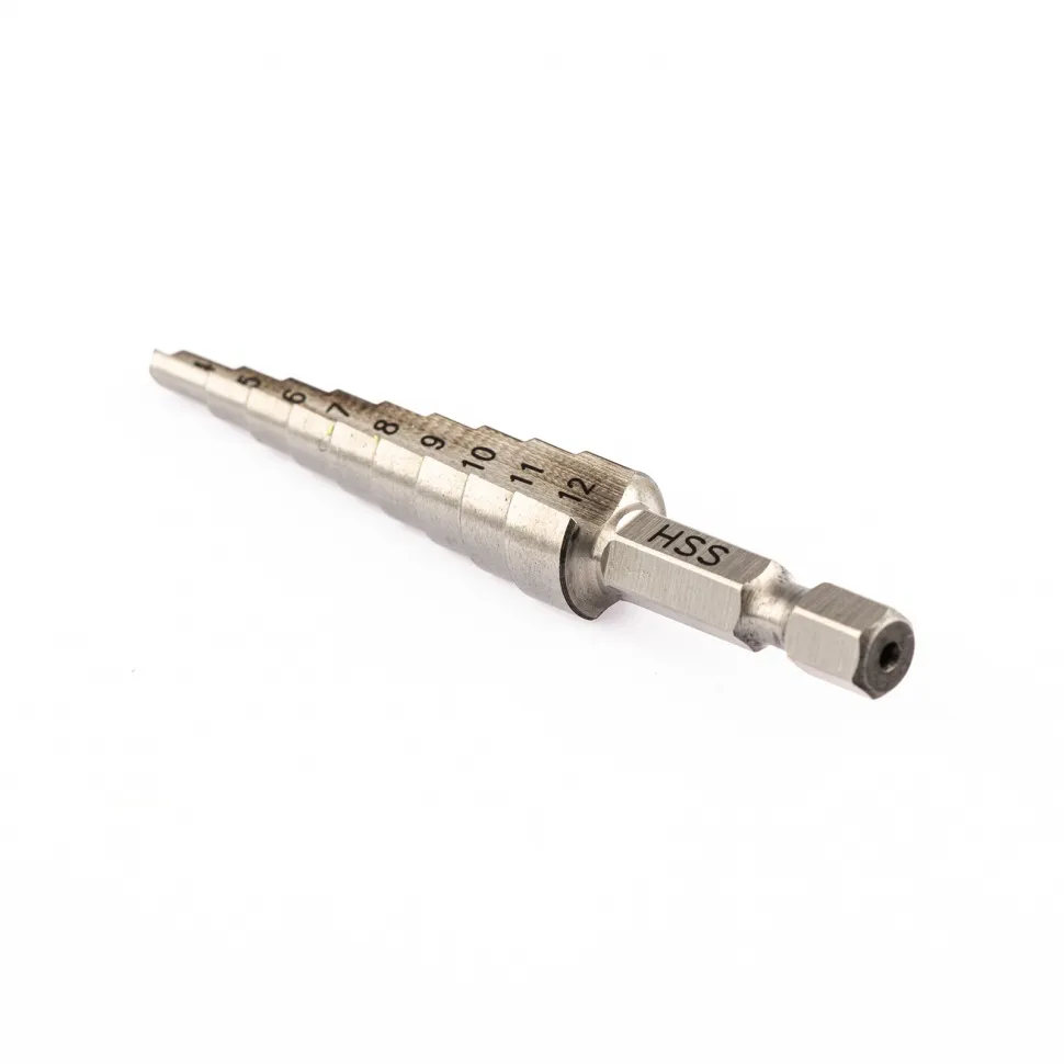 Сверло ступенчатое по металлу 4-5-6-7-8-9-10-11-12 мм, Р6М5, шестигранный хвостовик Барс - изображение 4