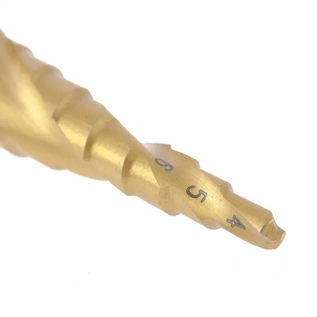 Сверло ступенчатое 4-5-6-7-8-9-10-11-12 мм, HSS, спиральный профиль, шестигранный хвостовик Matrix - изображение 3