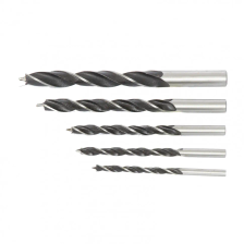 Набор сверл по дереву, 4-5-6-8-10 мм, 5 шт, цилиндрический хвостовик Сибртех - изображение 3