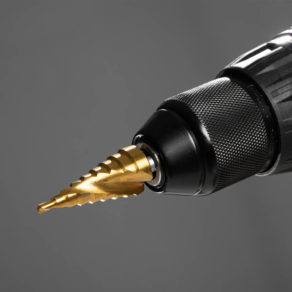 Сверло ступенчатое, 4-6-8-10-12-14-16-18-20 мм, HSS, спиральный профиль, шестигранный хвостовик - изображение 6