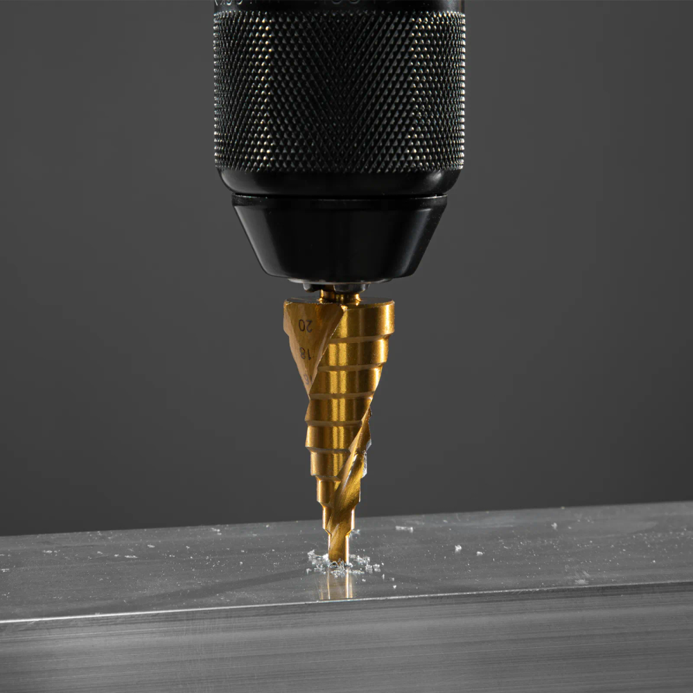 Сверло ступенчатое, 4-6-8-10-12-14-16-18-20 мм, HSS, спиральный профиль, шестигранный хвостовик - изображение 7