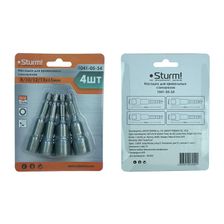 Набор бит для кровельных саморезов, 4 шт, 8, 10, 12, 13 x  65мм, магнитные, CrV, Sturm! - изображение 6