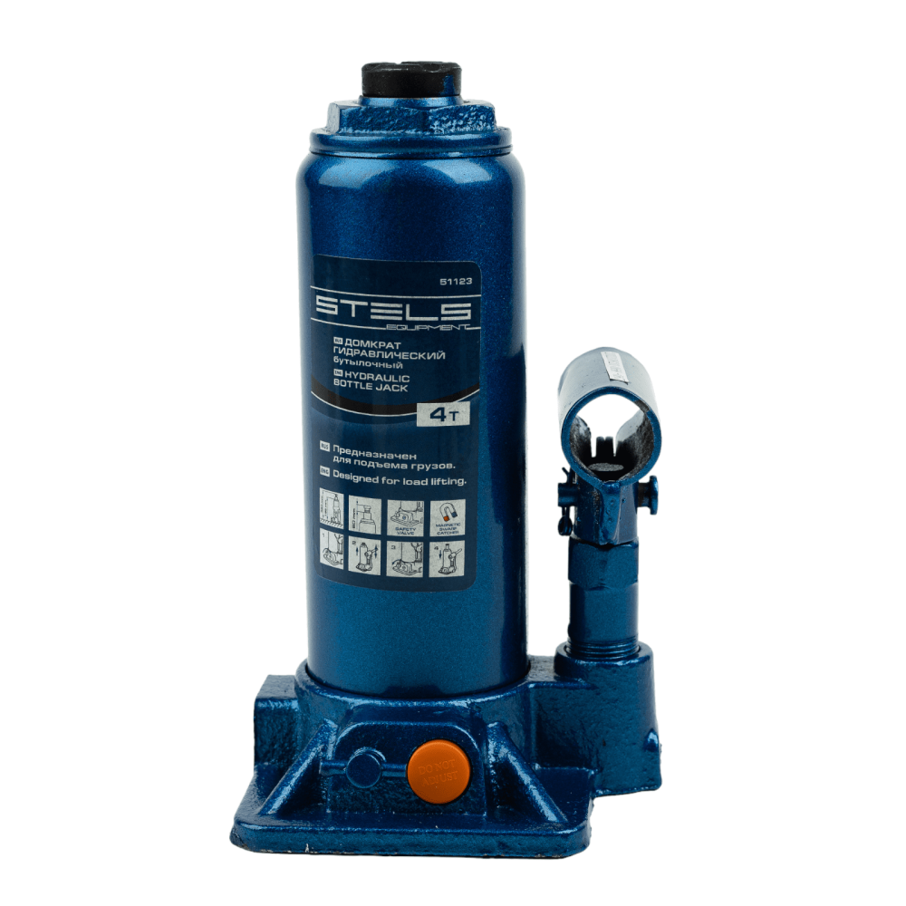 Домкрат гидравлический бутылочный, 4 т, H подъема 195-380 мм, в пластиковом кейсе Stels - изображение 4