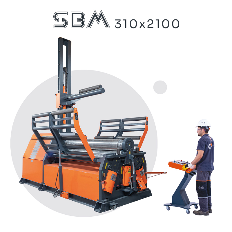 Гидравлический 4-х валковый станок MAC BENDING SBM 310х2100