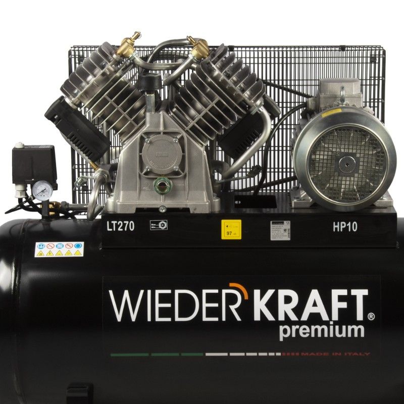 Компрессор 4-поршневой воздушный WIEDERKRAFT WDK-92712 270л 1300л/мин - изображение 7