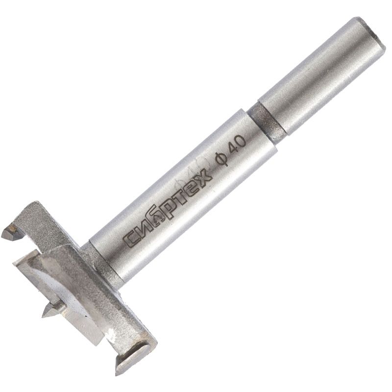 Сверло Форстнера по дереву, 40 мм, цилиндрический хвостовик Сибртех