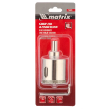 Сверло алмазное по керамограниту, 40х67 мм, трехгранный хвостовик Matrix - изображение 4