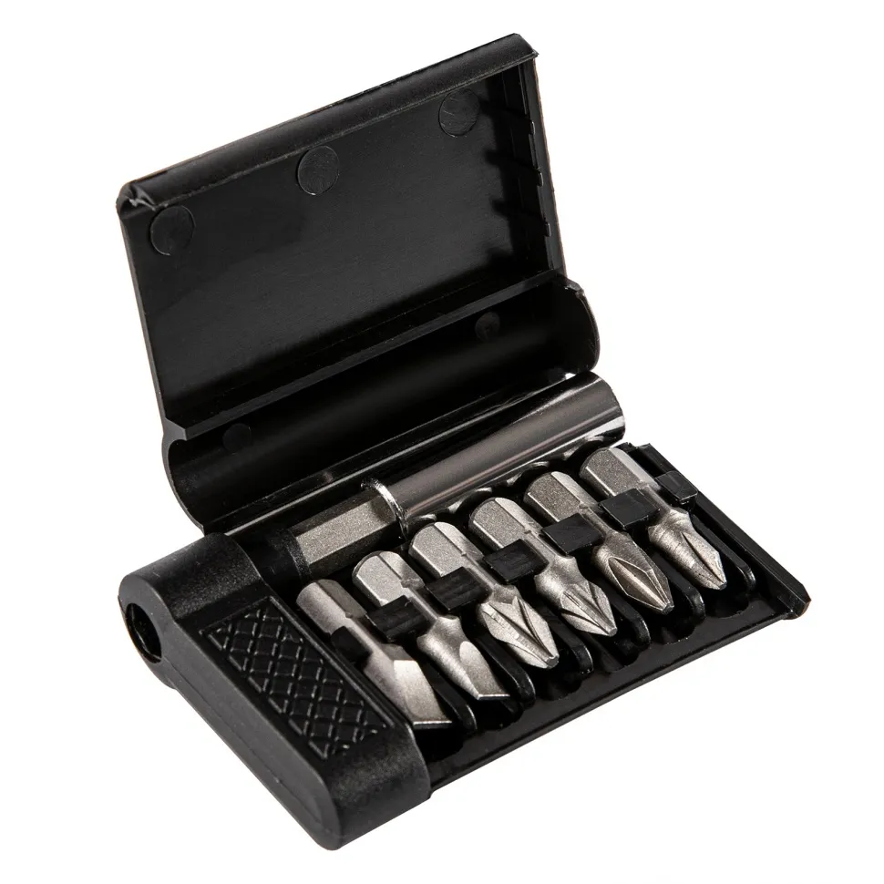 Набор бит, магнитный адаптер для бит, сталь 45Х, 7 предметов, пластиковый кейс Sparta - изображение 3