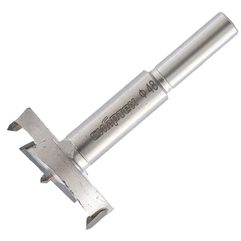 Сверло Форстнера по дереву, 48 мм, цилиндрический хвостовик Сибртех