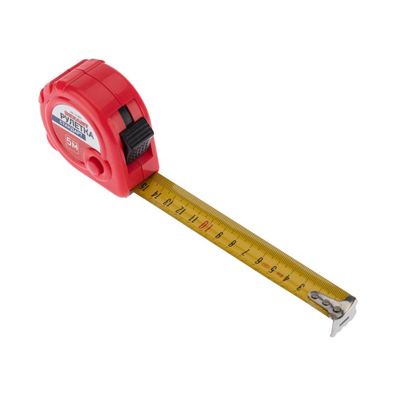 Рулетка строительная измерительная в ударопрочном корпусе с дополнительными фиксаторами, 5 м х 25 мм - изображение 3