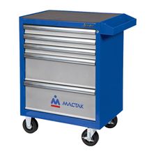 Тележка инструментальная МАСТАК, 5 ящиков, ОПТИМА, синяя - изображение 3