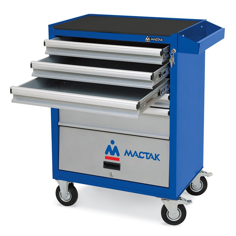 Тележка инструментальная МАСТАК, 5 полок и отсек, ОПТИМА, синяя - изображение 2