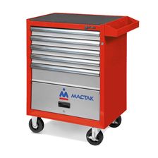 Тележка инструментальная МАСТАК, 5 полок и отсек, ОПТИМА, красная - изображение 4
