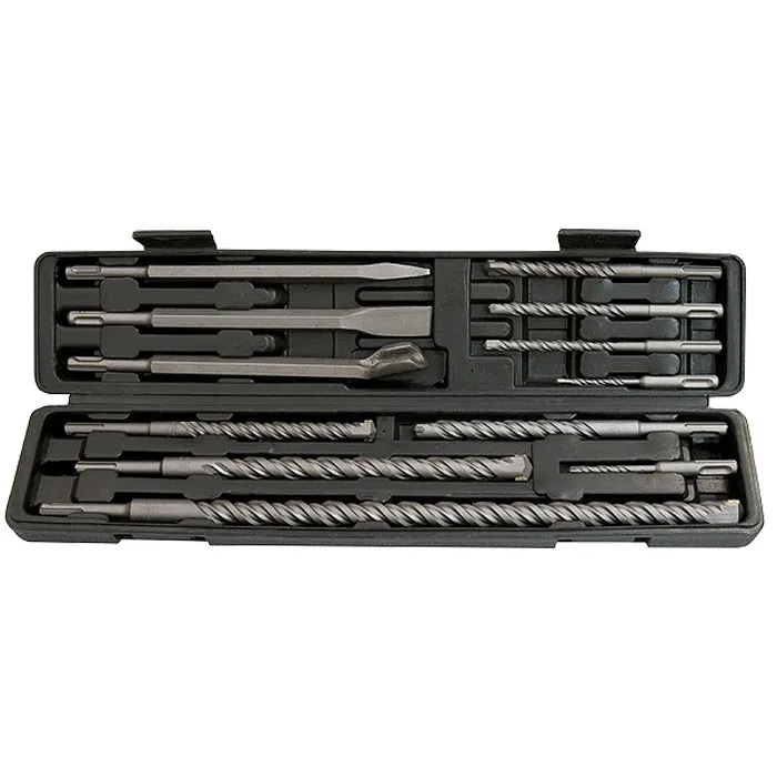 Набор буров по бетону, 5-6х110, 8-10-12х160, 14-16х210, 18х300, 20х450 мм, зубила, SDS Plus Matrix