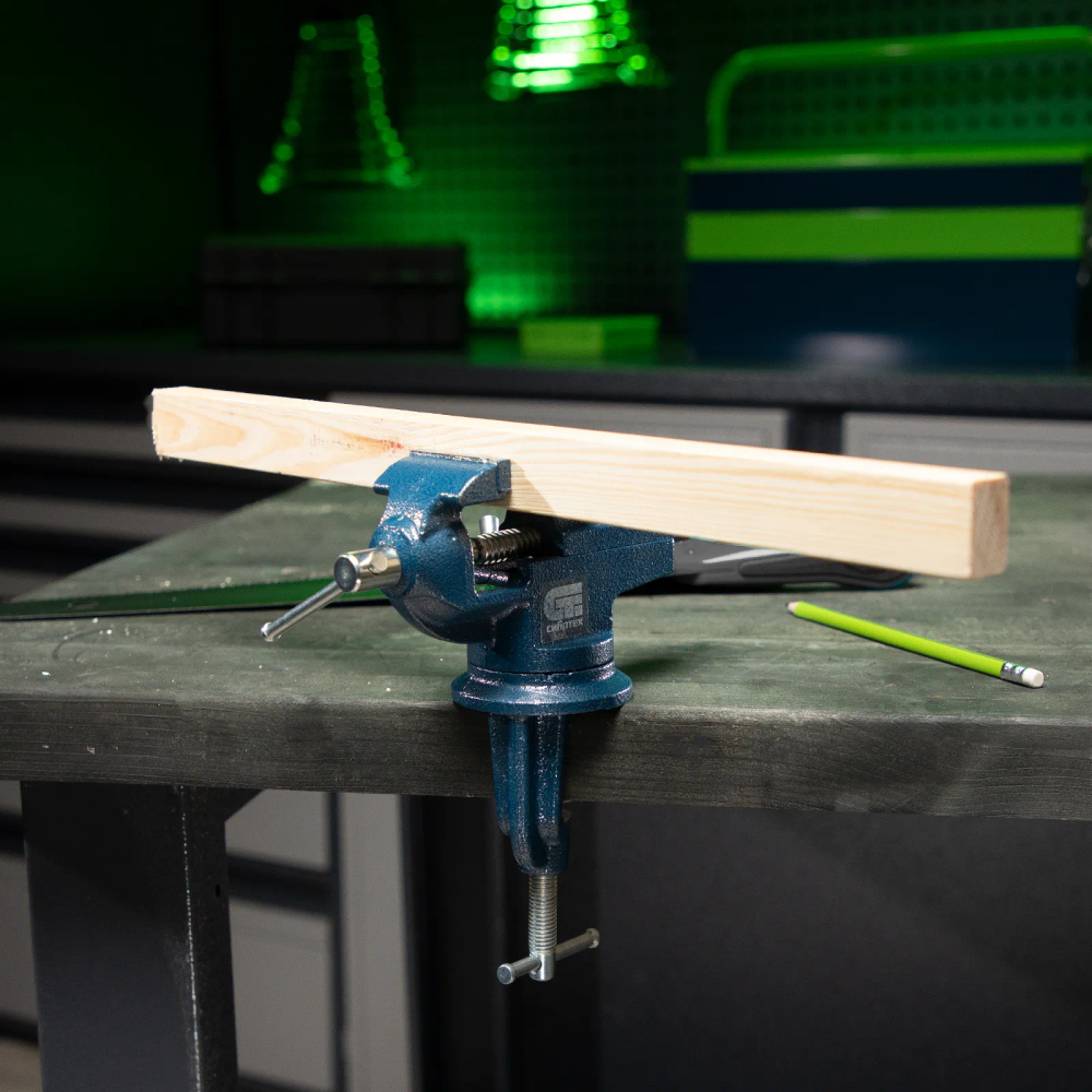 Тиски слесарные, настольные, поворотные, ширина рабочих губок 50 мм, наковальня Сибртех - изображение 10