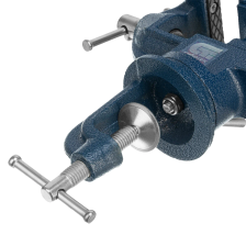 Тиски слесарные, настольные, поворотные, ширина рабочих губок 50 мм, наковальня Сибртех - изображение 16