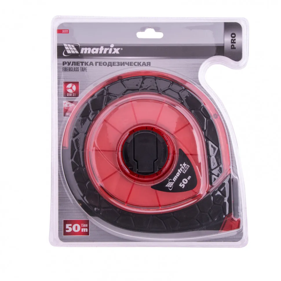 Рулетка геодезическая 50 мх15 мм, закрытый корпус, фибергласовая лента, двусторонняя шкала, Pro - изображение 4