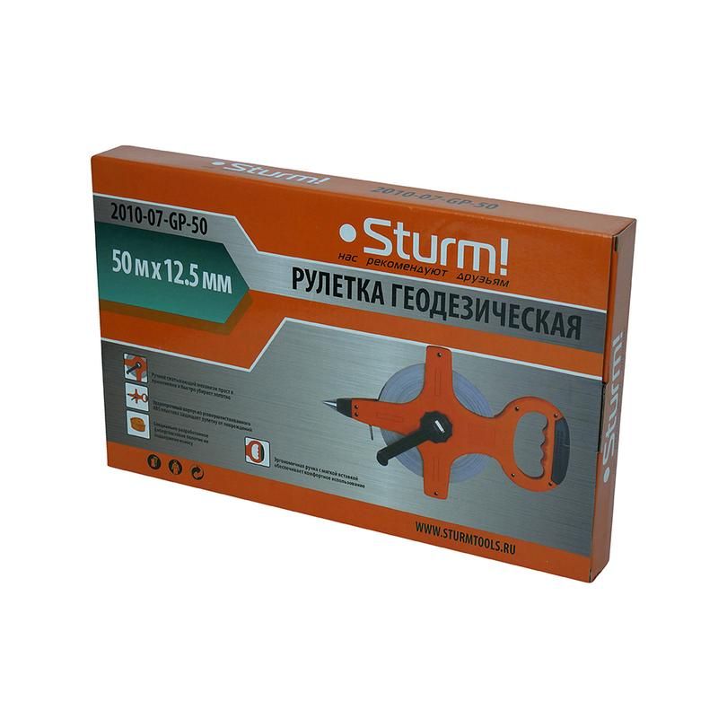 Рулетка 50м геодезическая, открытый корпус, Sturm! 2010-07-GP-50 - изображение 5
