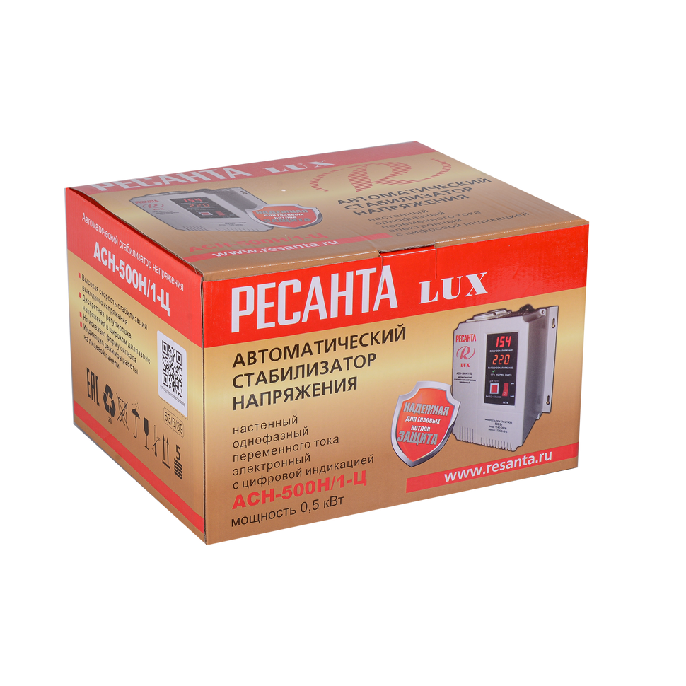 Стабилизатор Ресанта АСН-500Н/1-Ц LUX - изображение 6